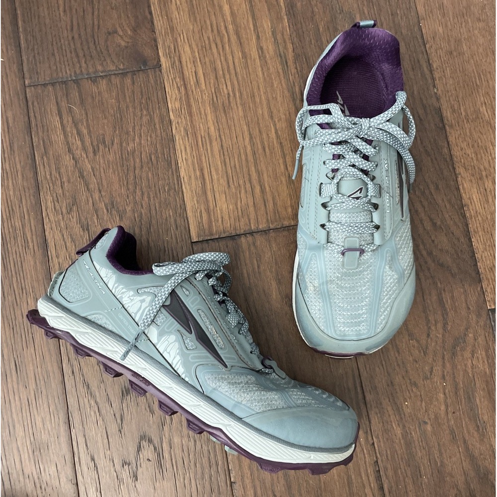 Altra Lone Peak 4 Trail Running Low RSM Hiking Sneaker Gray Purple Womens 8.5